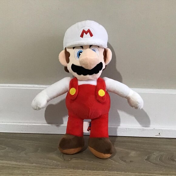Super Mario Bros Fire Mario Plush All Star 12" - Picture 1 of 4